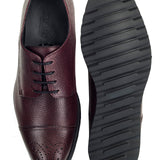 Pebble Burgundy Derby Shoes