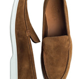 Beige Suede Slip-on Loafer