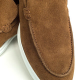 Beige Suede Slip-on Loafer