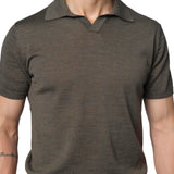 Tricou Polo Knit Kaki