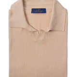 Tricou Polo Knit Beige